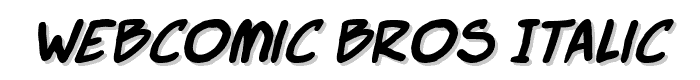 Webcomic Bros Italic font